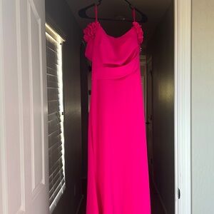 Betsy & Adam Beautiful Fuschia Maxi dress, size 10, like new